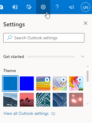 Viewing all Outlook settings
