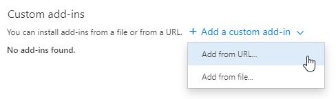Custom add-ins in Outlook