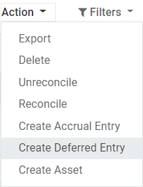 Create Deferred Entry from a journal item in CoquiAPPs Accounting