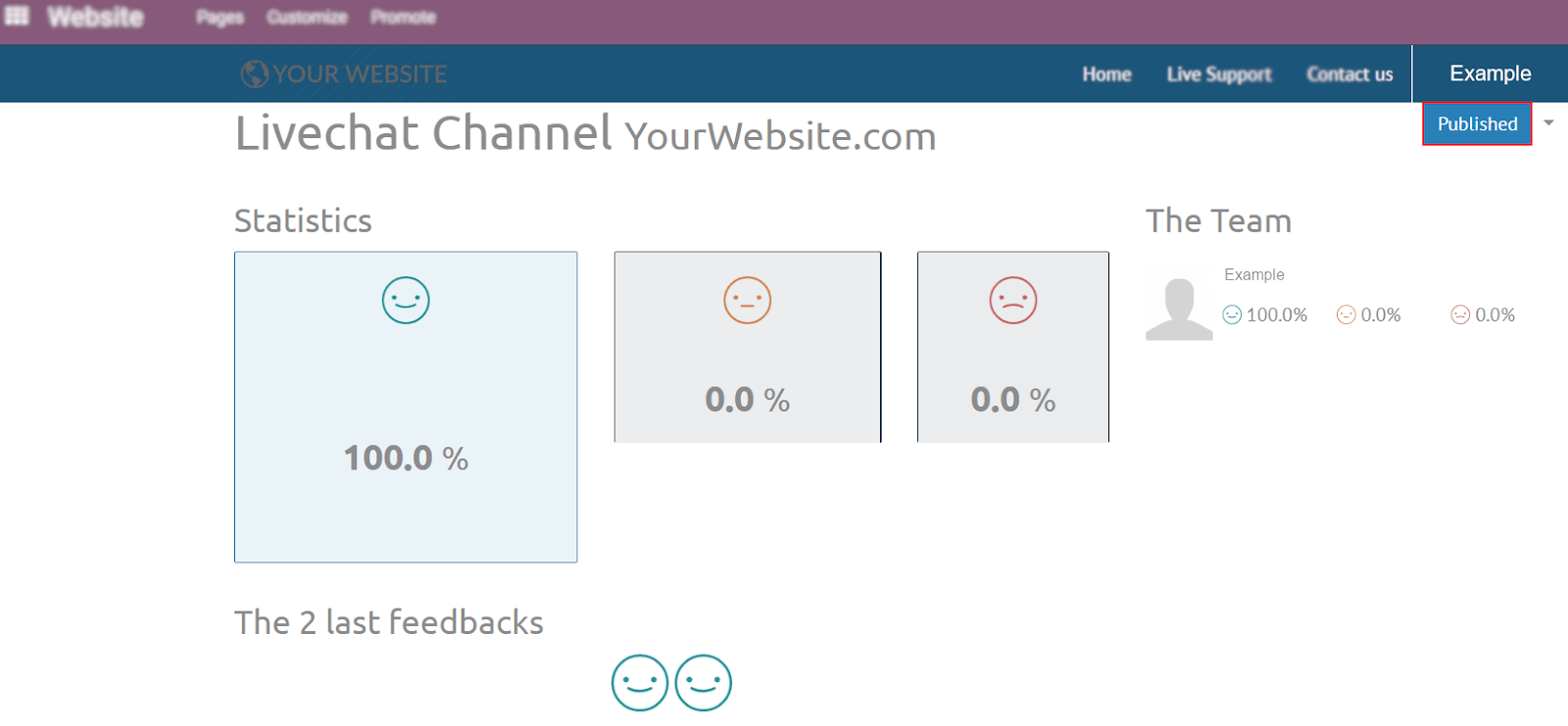 View of the public ratings in the website for CoquiAPPs Live Chat