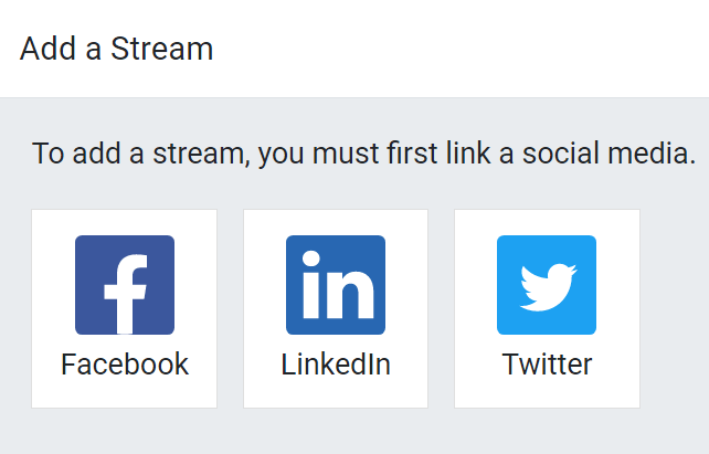 View of the pop-up that appears when 'Add a Stream' is selected in CoquiAPPs.