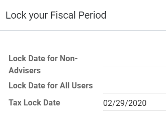 Lock your tax for a specific period in CoquiAPPs Accounting