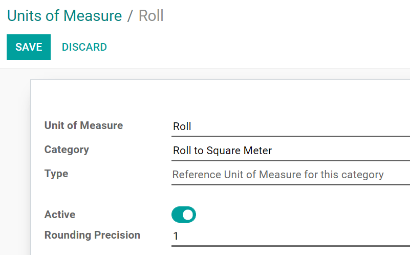 Create a new reference unit of measure in CoquiAPPs Purchase