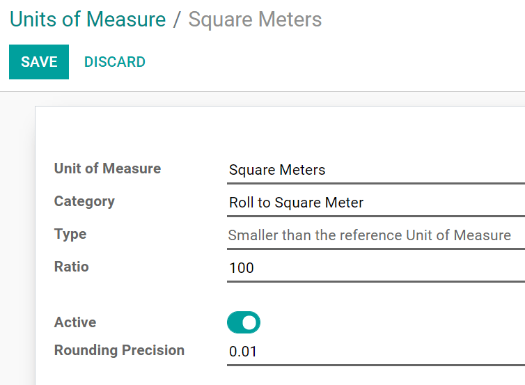 Create a second unit of measure in CoquiAPPs Purchase